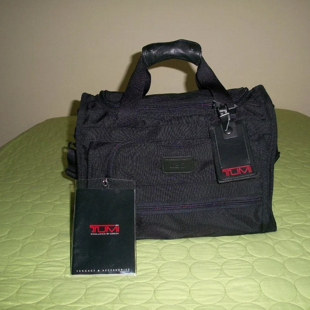 Tumi Duffle Carry-On Black Nylon Bag